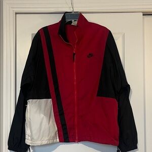 Nike Red and Black Windbreaker Jacket